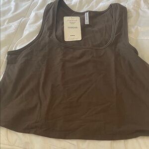 NWT Fabletics Chocolate Brown Tank Top